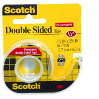 3M TAPE DBL SIDED YELLOW 1/2X250